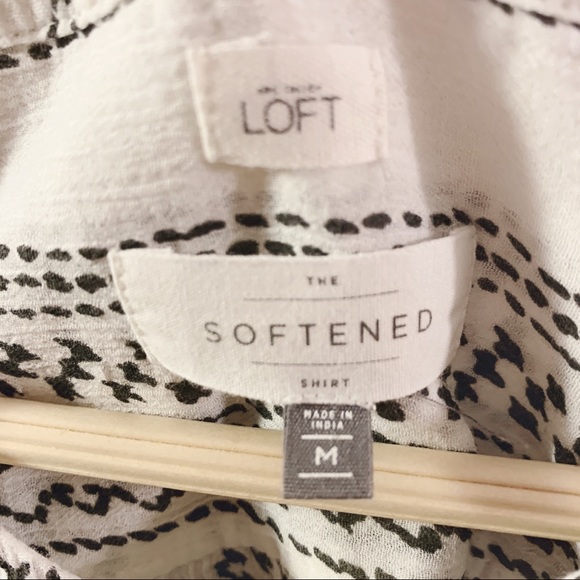 LOFT ‘The Softened Shirt’ Aztec Cream - Picture 3 of 5